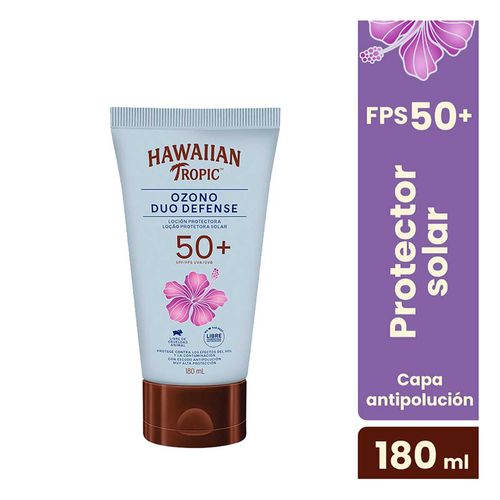 Protector Solar Hawaiian Tropic Ozono Duo Defense 50+ FPS Loción 180ml