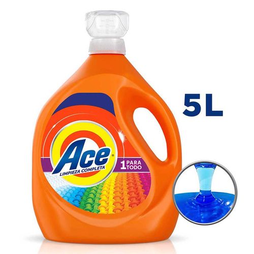 Detergente Líquido Ace 1 para Todo 80 lavadas 5L