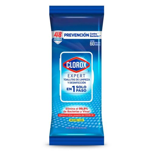 Toallitas Desinfectantes Clorox Expert 60 Toallitas