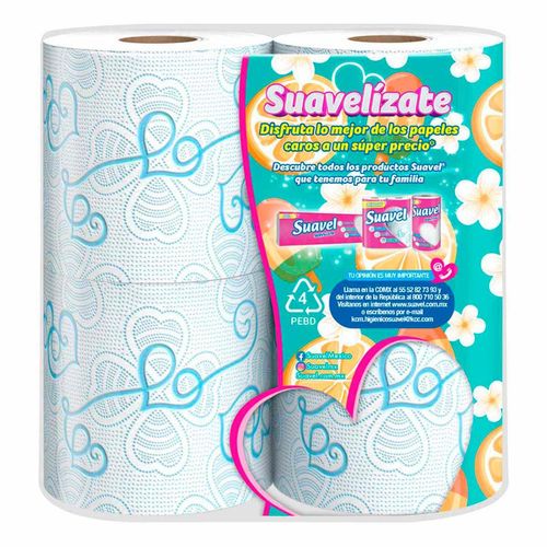Papel Higiénico Suavel Frescura Floral 4 Rollos