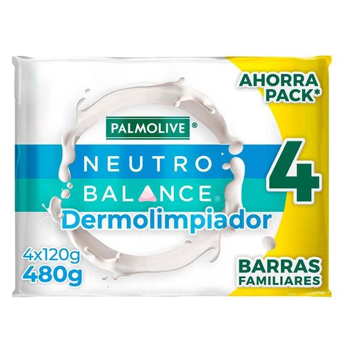 Jabón en Barra Palmolive Neutro Balance Dermolimpiador 4 Piezas 120g