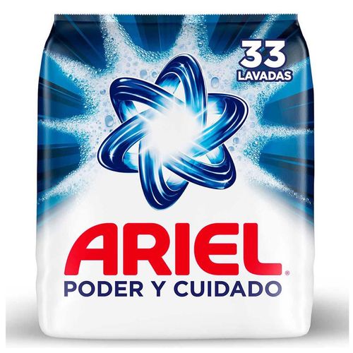 Detergente en Polvo Ariel Poder y Cuidado 33 Lavadas 4Kg