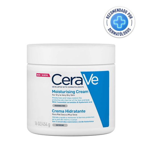 Crema Hidratante CeraVe para Rostro y Cuerpo Piel Seca 454g