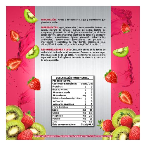Bebida con Electrolitos Suerox Adulto Fresa Kiwi 630ml