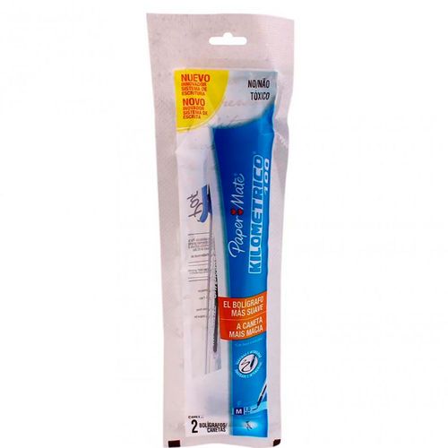 Boligrafo Paper Mate Azul 2 Pz Mediano 1