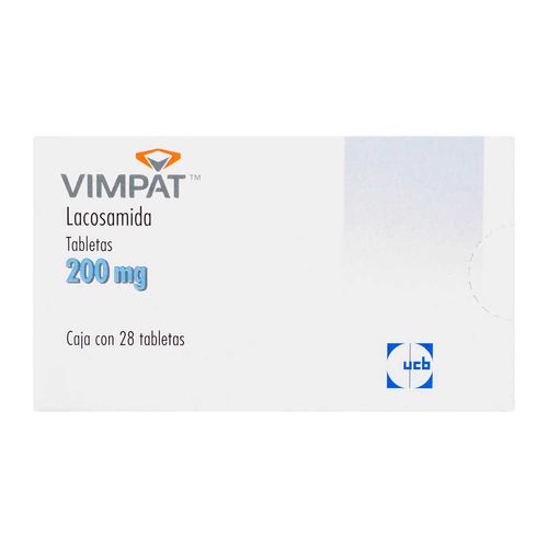 Tabletas Vimpat 200mg Caja con 28 Tabletas