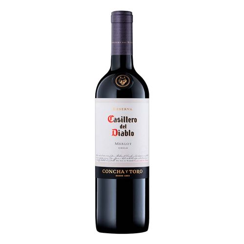 Vino Tinto Chileno Casillero Del Diablo Merlot 750ml