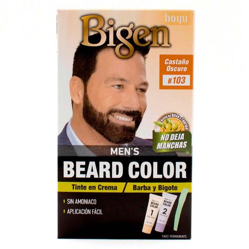 Tinte para Caballero Bigen Men Barba Castaño Oscuro 40g