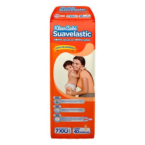 Pañales Kleenbebé Suavelastic Etapa 7 Extra Extra Jumbo Unisex 40 Pañales