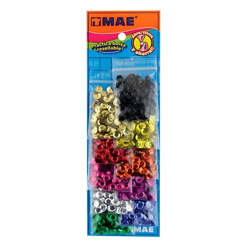 Lentejuela Quales 10 Bolsas de 2.5 Gramos Colores Surtidos
