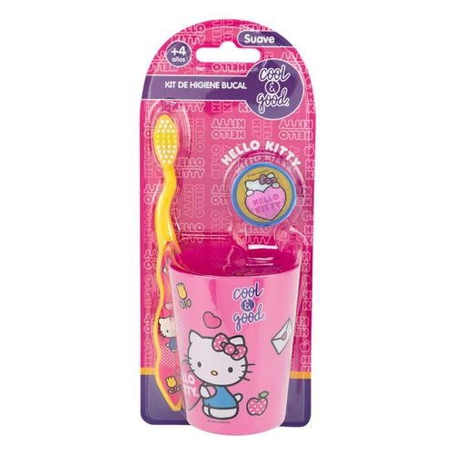 Cepillo Dental Infantil Cool&Good Kit Bucal Hello Kitty 1 Pieza + Vaso