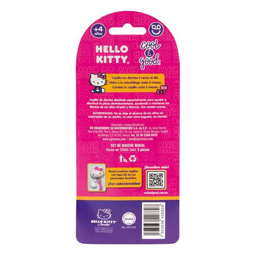 Cepillo Dental Infantil Cool&Good Kit Bucal Hello Kitty 1 Pieza + Vaso