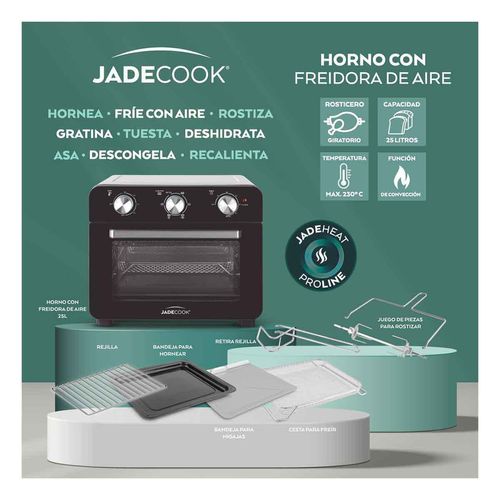 Horno Freidora Jade Cook 25 Litros 1440 Watts Negro
