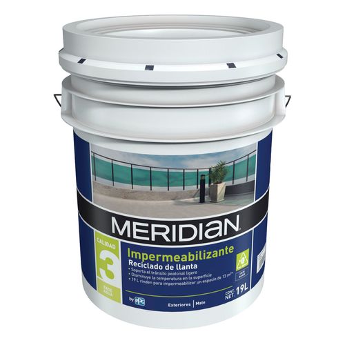 Impermeabilizante Reciclado Llanta Meridian Color Blanco 19L