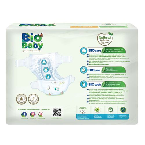 Pañales Bio Baby Talla 1 Pequeño 28 pañales