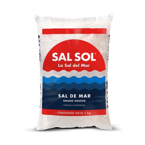 Sal Sol Bolsa Grano Grueso Yodada Fluorurada 1kg