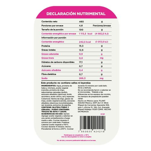 Milanesa Plant Squad Natural Sabor Pollo 460g