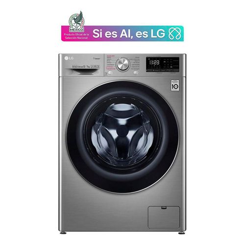 Lavasecadora LG Motor Inverter Carga Frontal 12kg/7kg Acero WD12VVC4S6S