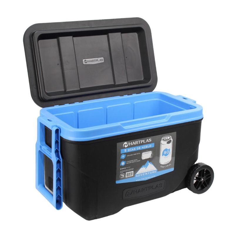 Hielera Everest Adventure 52 qt Negro Azul 4