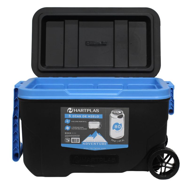 Hielera Everest Adventure 52 qt Negro Azul 2