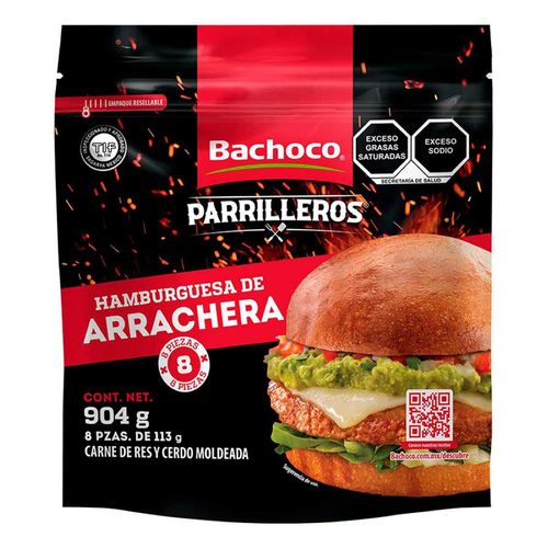 Hamburguesa Arrachera Bachoco  904g