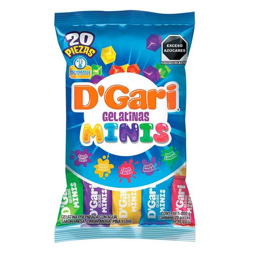 Mini Gelatina D' Gari Surtido 20 Piezas