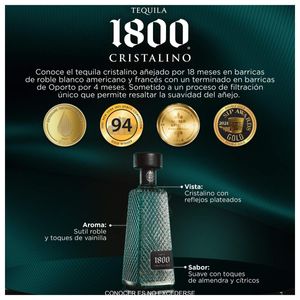 Tequila 1800 Cristalino Añejo 700ml