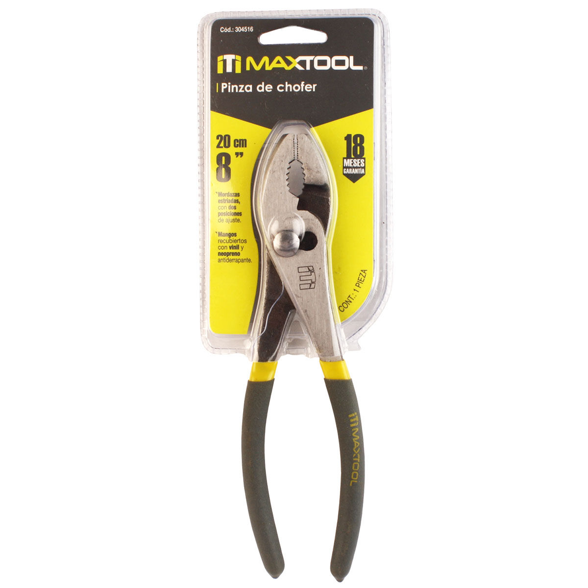 Pinza de Chofer Maxtool 8 Pulgadas Blíster