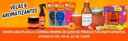 Envío gratis comprando velas y aromatizantes Salutare participantes