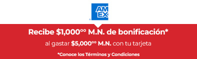 Bonificación con American Express