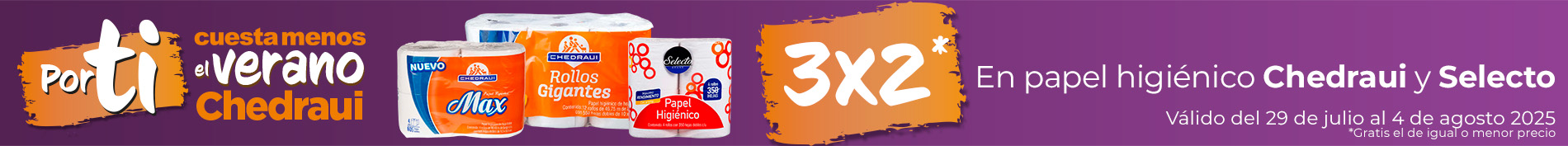 Ofertas en papel higiénico Chedraui y Selecto​