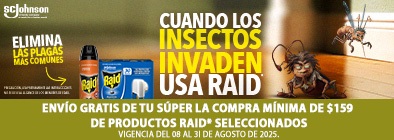 Envío gratis comprando productos Raid participantes