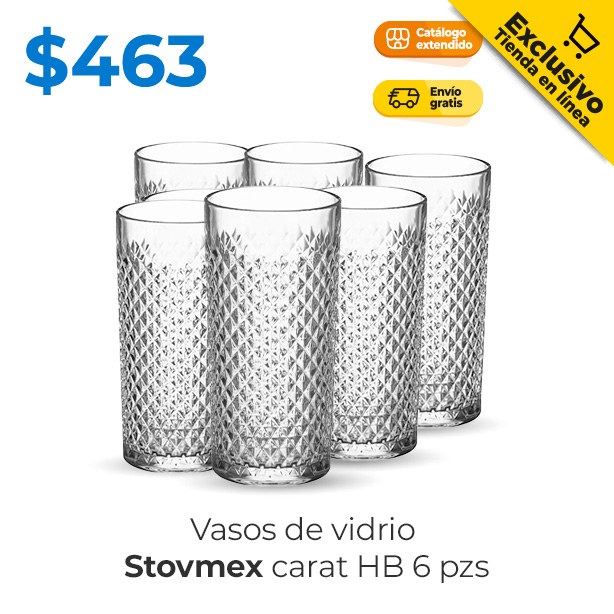 vasos de vidrio Stovmex carat