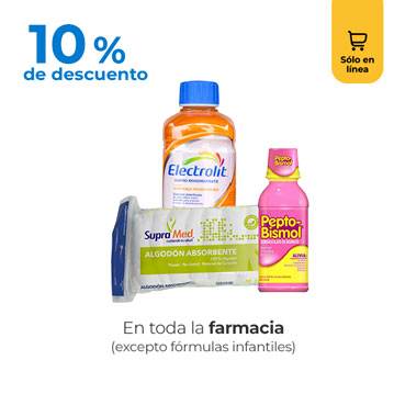 Ofertas en toda la farmacia (excepto fórmulas infantiles)