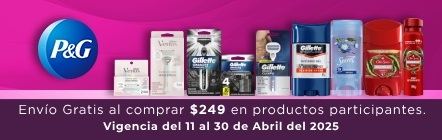 Envío gratis con P&G en productos de higiene