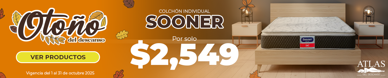 Colchón Individual Atlas Del Descanso Sooner