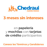 3 meses sin intereses en papalería y mochilas 
