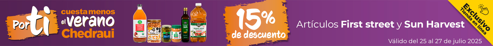 Ofertas en productos First street y Sun Harvest​