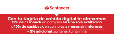 Cashback con tarjeta de crédito digital Santander