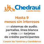 Hasta 9 mese sin intereses en sistemas de audio, pantallas, línea blanca y más con tarjetas de crédito participantes