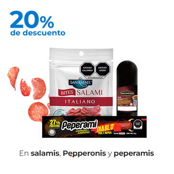 Ofertas en salamis, pepperonis y peperamis