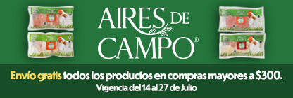 Envío gratis comprando productos Aires del Campo