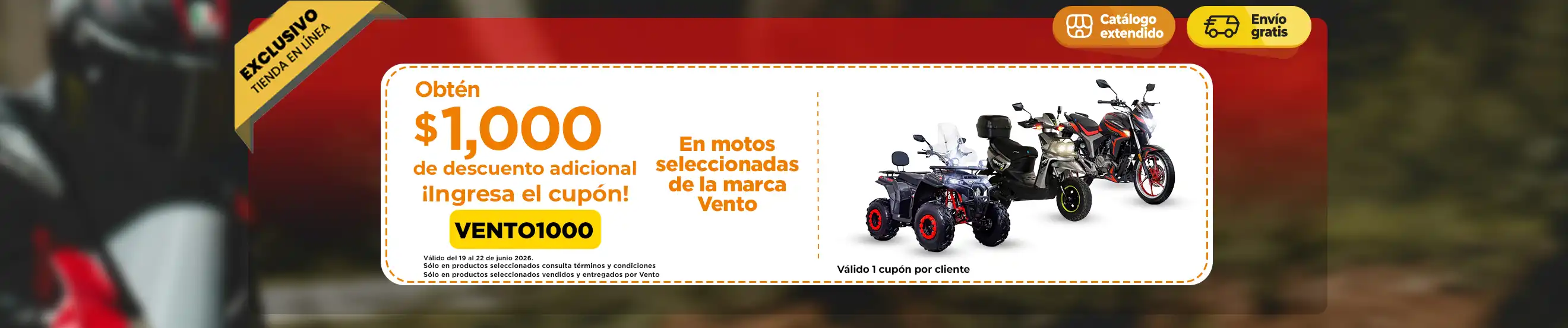 Cupón de moto Cupón de moto