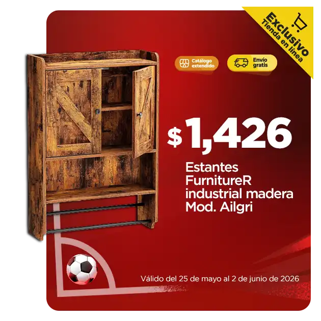 Ofertas en estante de madera